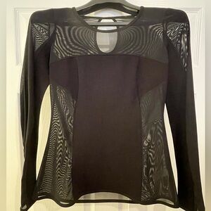 2 B Rych Black Sheer Top Long Sleeve New Without Tags&Top Labels RN#125771 Sz M